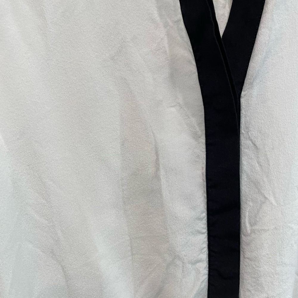L'AGENCE White Semi-Sheer Button Down Blouse - Picture 7 of 16